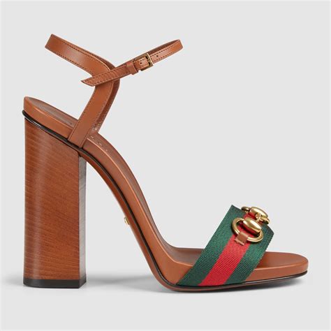 gucci t strap sandal brown|Gucci GG Crystal Leather T.